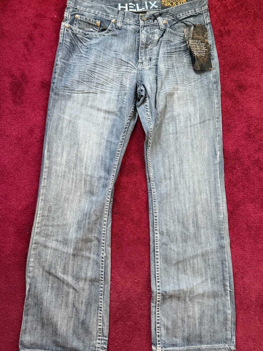 Helix Men’s Relaxed Fit Bootcut Jeans men’s 34x32 Brand New with Tags
